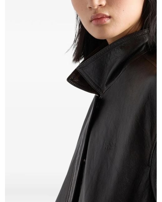 Prada Jack Van Nappa Leer in het Black