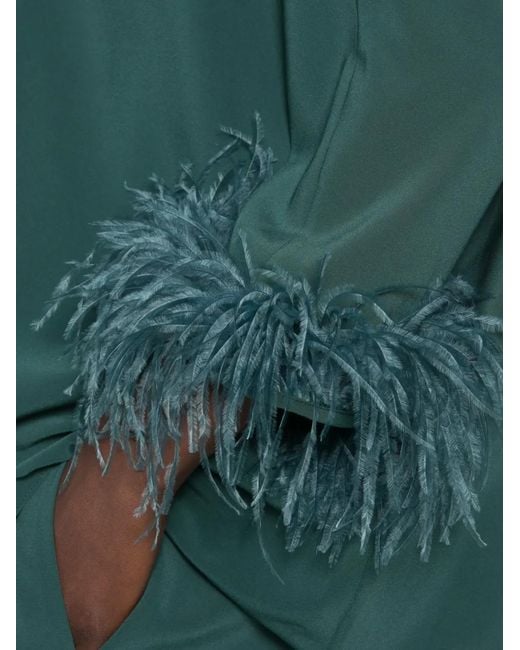 Gianluca Capannolo Green Laura Feather-Trim Top