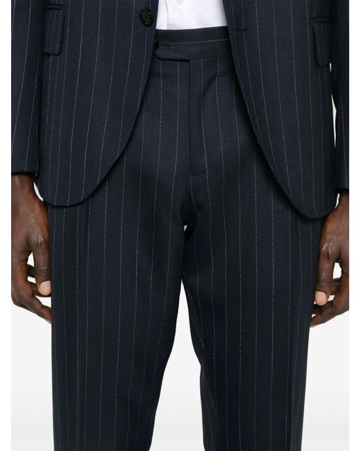 Lardini Black Pinstriped Suit for men