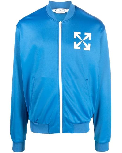 Off-White c/o Virgil Abloh Blue Arrows-Print Track Jacket for men
