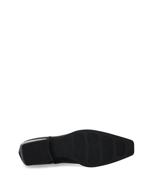Vagabond Black Zip-Detail Pointed-Toe Boots