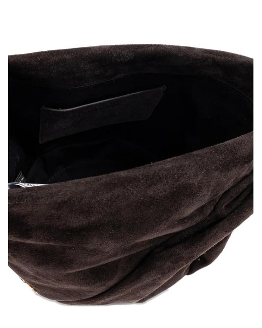 ROTATE BIRGER CHRISTENSEN Black Bon Bon Knotted-Detail Shoulder Bag