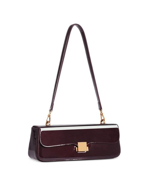 POTAMY White Square Mirror Leather Shoulder Bag