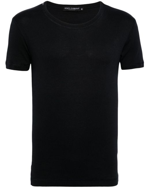 Dolce & Gabbana Black Cotton Jersey T-shirt for men