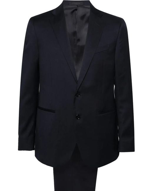 Corneliani Blue Single-Breasted Wool Suit for men