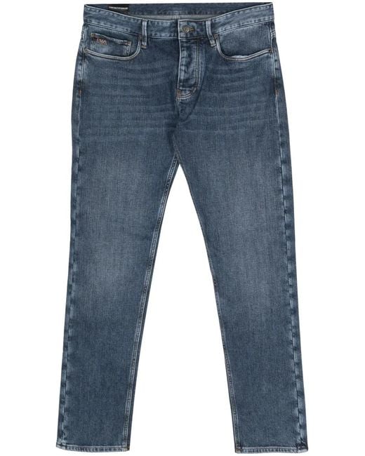 Emporio Armani Blue Slim Denim Jeans for men