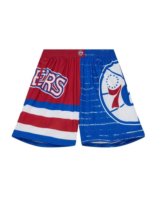 Mitchell & Ness Blue Philadelphia 76Ers Royal Jumbotron 3.0 Shorts for men