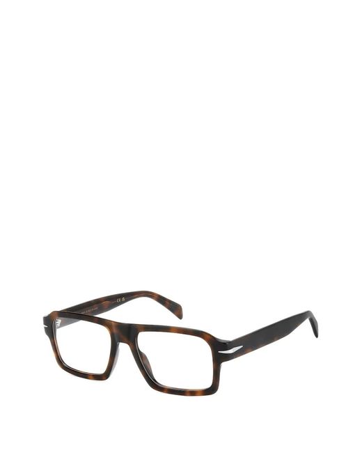 David Beckham Black Square-Frame Glasses