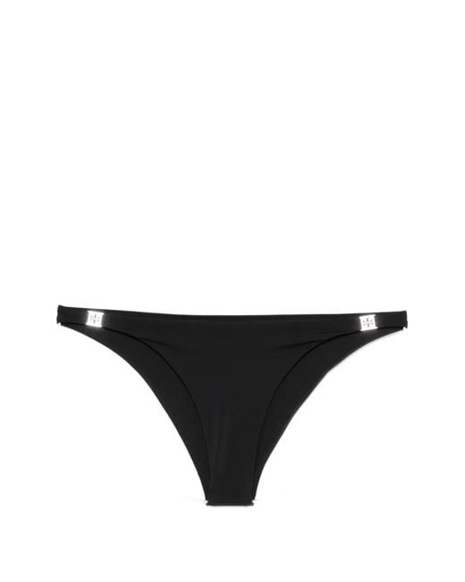 Tory Burch Black Logo-Plaque Bikini Bottoms