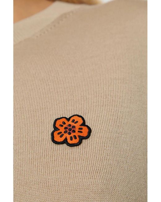 KENZO Natural Boke Flower Wool Sweater