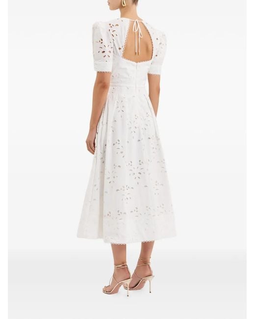 Rebecca Vallance White Artesan Midi Dress