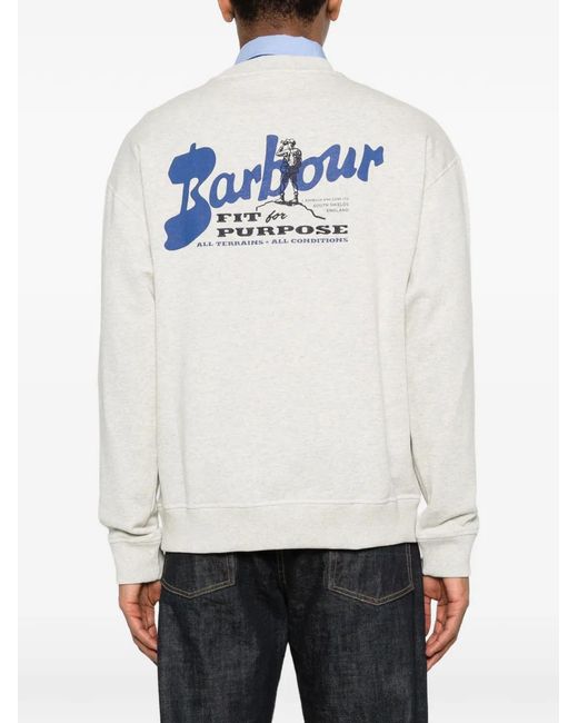 Barbour White Blythe Logo Sweatshirt for men