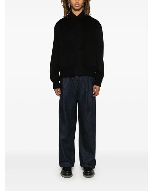 Bompard Black Double-Sided Bomber Jacket for men