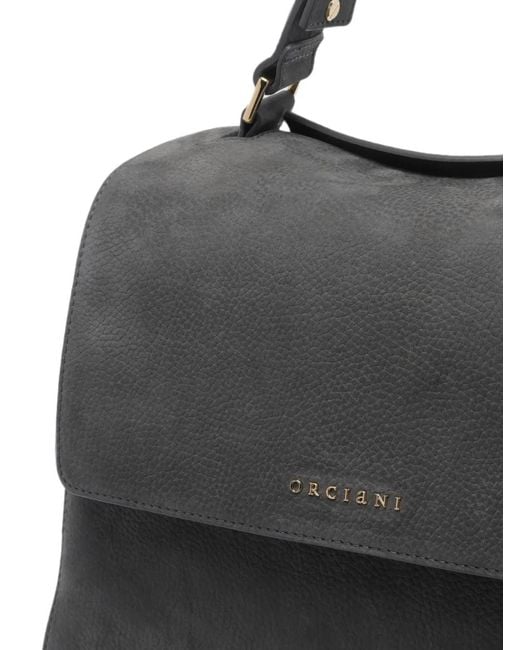 Orciani Black Sveva Leather Handbag