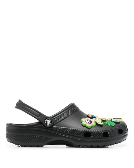 CROCSTM Black Classic Multi-Charm Sandals for men