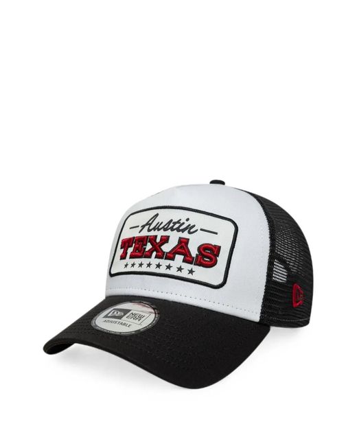 KTZ White Austin Texas-Patch Mesh-Panel Trucker Hat for men