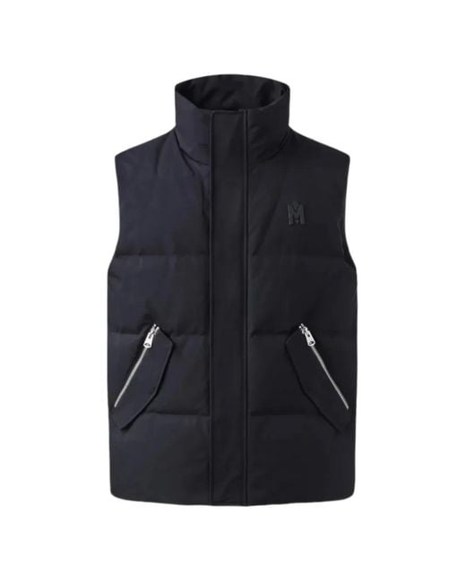 Mackage Blue Joseph Quilted High-Neck Gilet for men