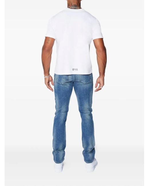 RTA White Colin Logo-Print T-Shirt for men