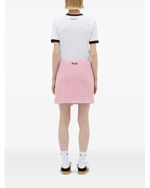 MSGM Pink Drapierter Midirock