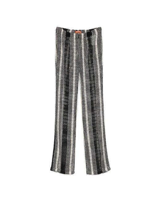 Missoni Women's Gray Cotton Blend Striped Pants