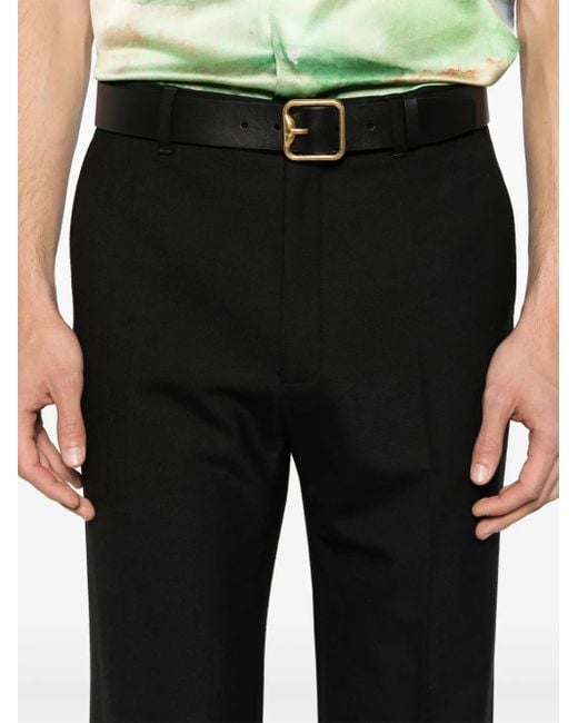 Casablanca Black Mid-Rise Tailored Trousers for men