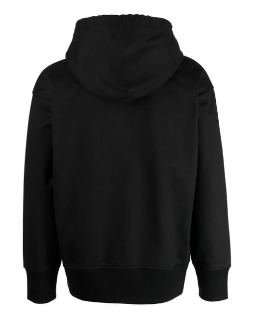 Adish Black Kharaz-Logo Cotton Hoodie for men