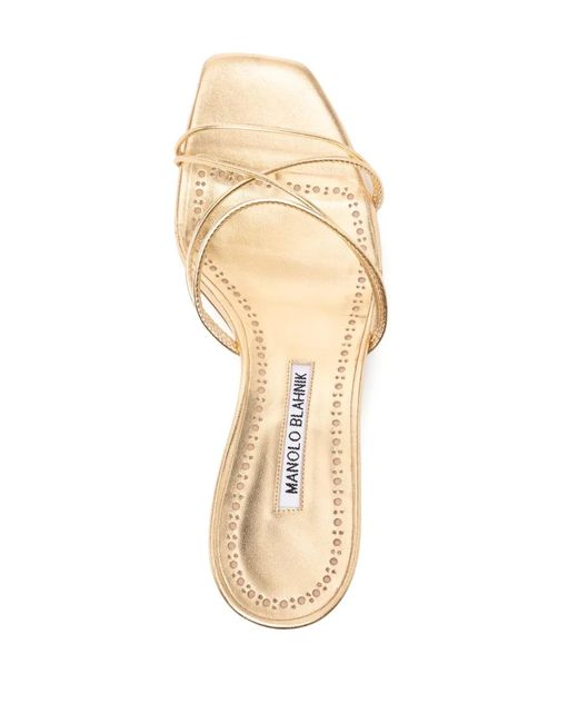 Manolo Blahnik Natural 50Mm Ninfemu Sandals