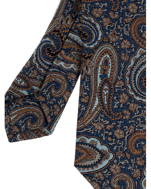 Etro Black Paisley-Patterned Tie for men