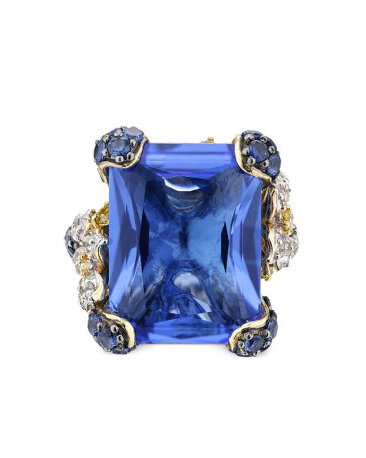 Anabela Chan Blue 18kt Goldvermeil Ring mit Aschenputtel