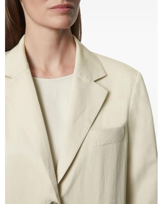 Marc O' Polo White Single-Breasted Blazer