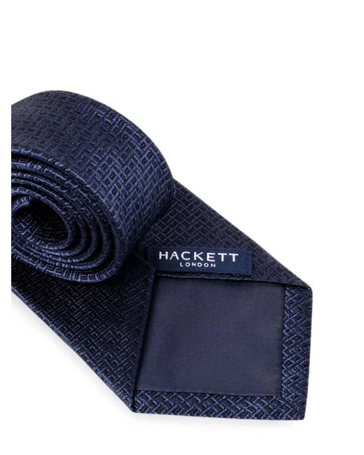 Hackett Blue H-Monogram Silk Tie for men