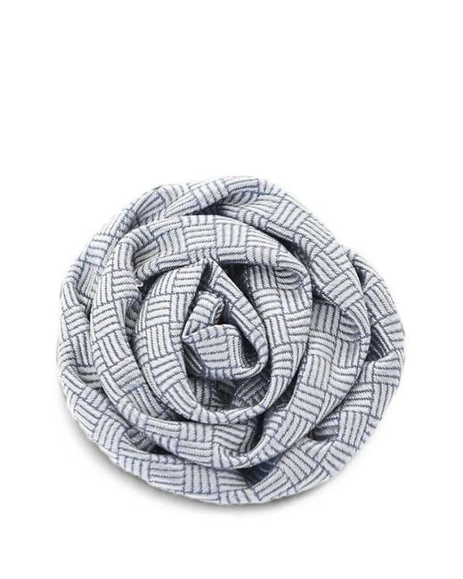 Corneliani Gray Silk Lapel Pin for men