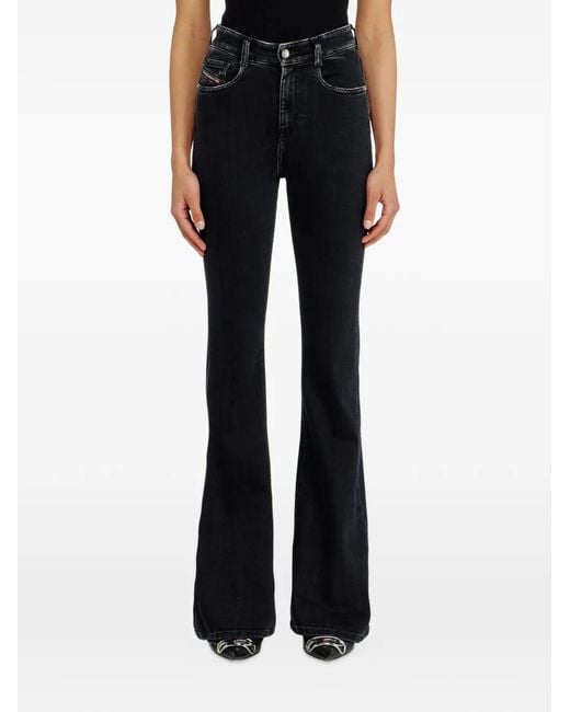 DIESEL Black Bootcut Jeans High Waist 1973 D-Partt