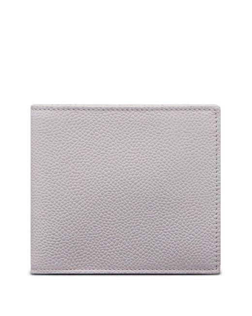 Thom Browne Gray Grained Bi-Fold Wallet for men