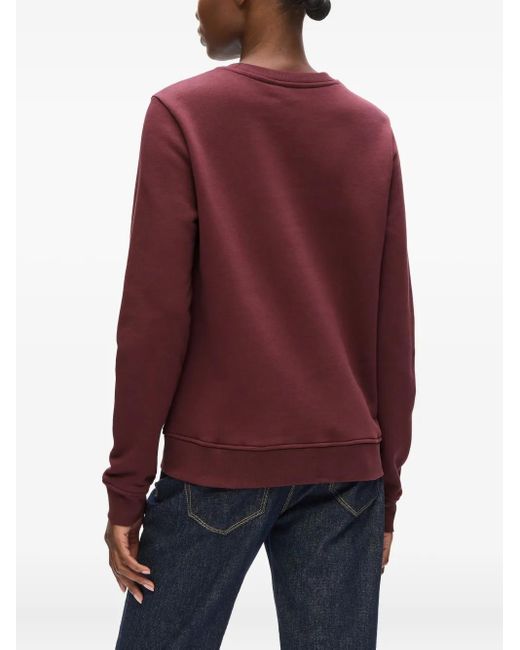 Karl Lagerfeld Red Sequin-Embellished Sweatshirt