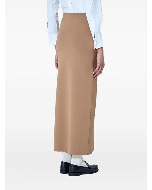 Max Mara ジップ マキシスカート White