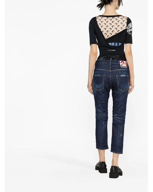 DSquared² Cropped Jeans in het Blue
