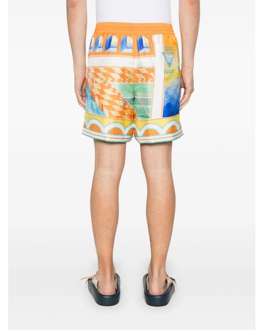 Casablanca Blue Surreal Pool Shorts for men