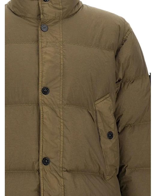 Stone Island Green 4100109 Crinkle Reps Ny Down Jacket With Wind Resistance And Anti-Drop for men