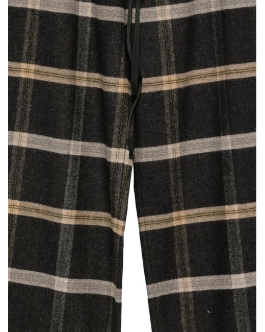 Alysi White Checked Palazzo Pants