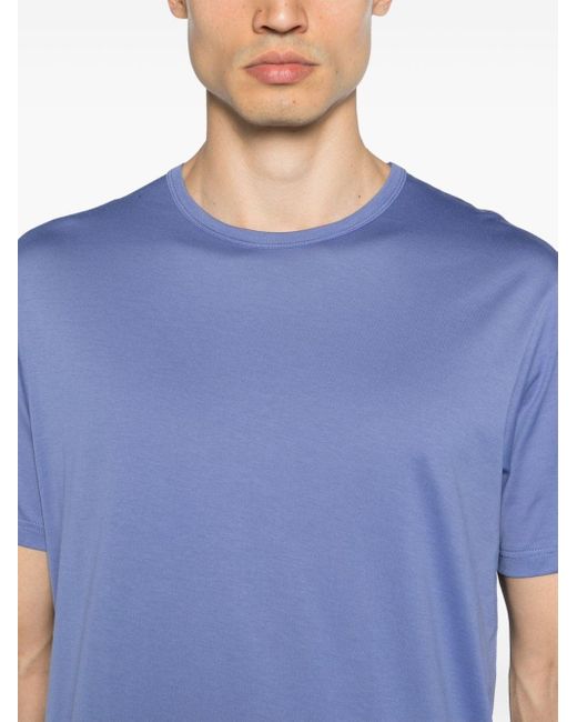 Camiseta con cuello redondo Sunspel de hombre de color Blue