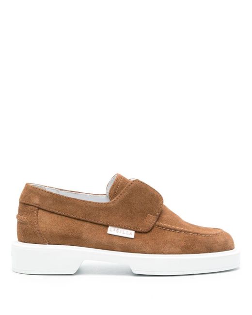 Le Silla Brown Yacht Suede Loafers