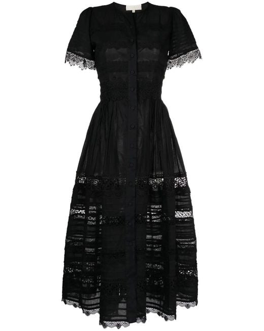 Waimari Black Camila Midi Dress