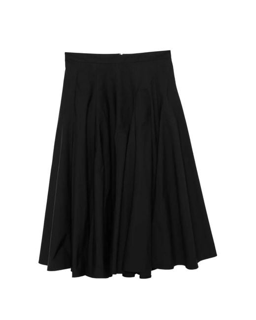 JNBY Black Draped Flared Skirt