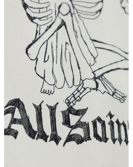 AllSaints Gray T-Shirt Terra À Imprimé Graphique