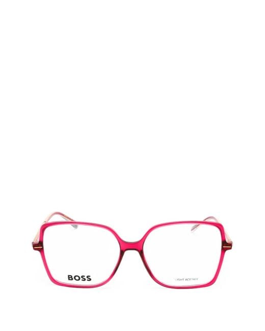 Boss Pink 1587 Square-Frame Glasses