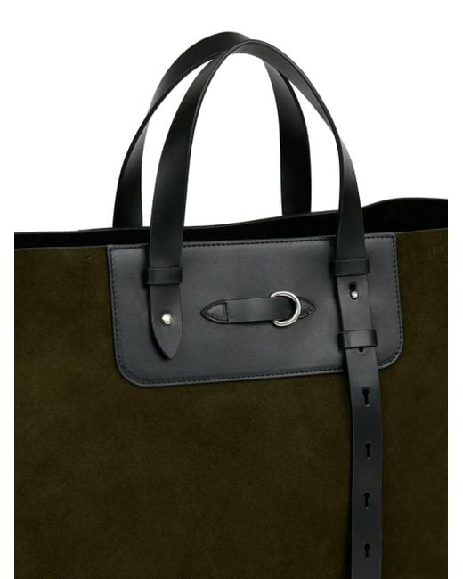Maison Margiela Green Shopper Aus Wildleder