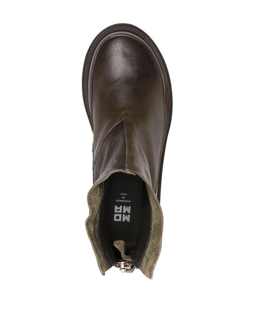 Moma Brown Faded Cal Leather Ankle Boots