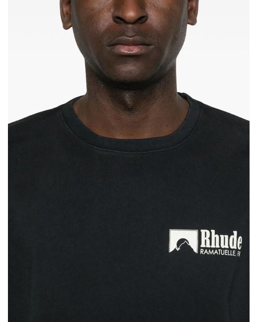 メンズ Rhude Racing グラフィック Tシャツ Black