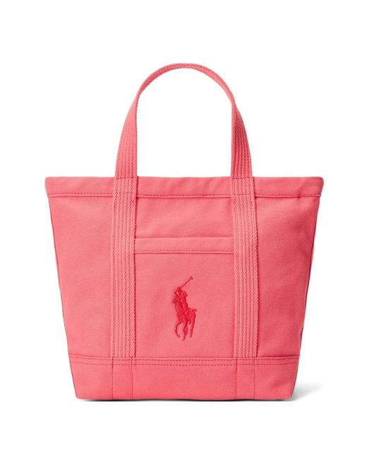 Polo Ralph Lauren Pink Logo-Detail Tote Bag